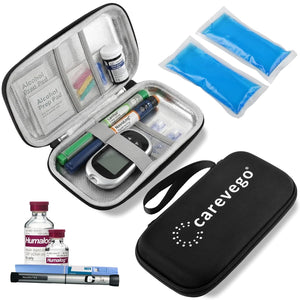 CareVego Orbit Insulin Cooler Travel Case - 2 Ice Packs